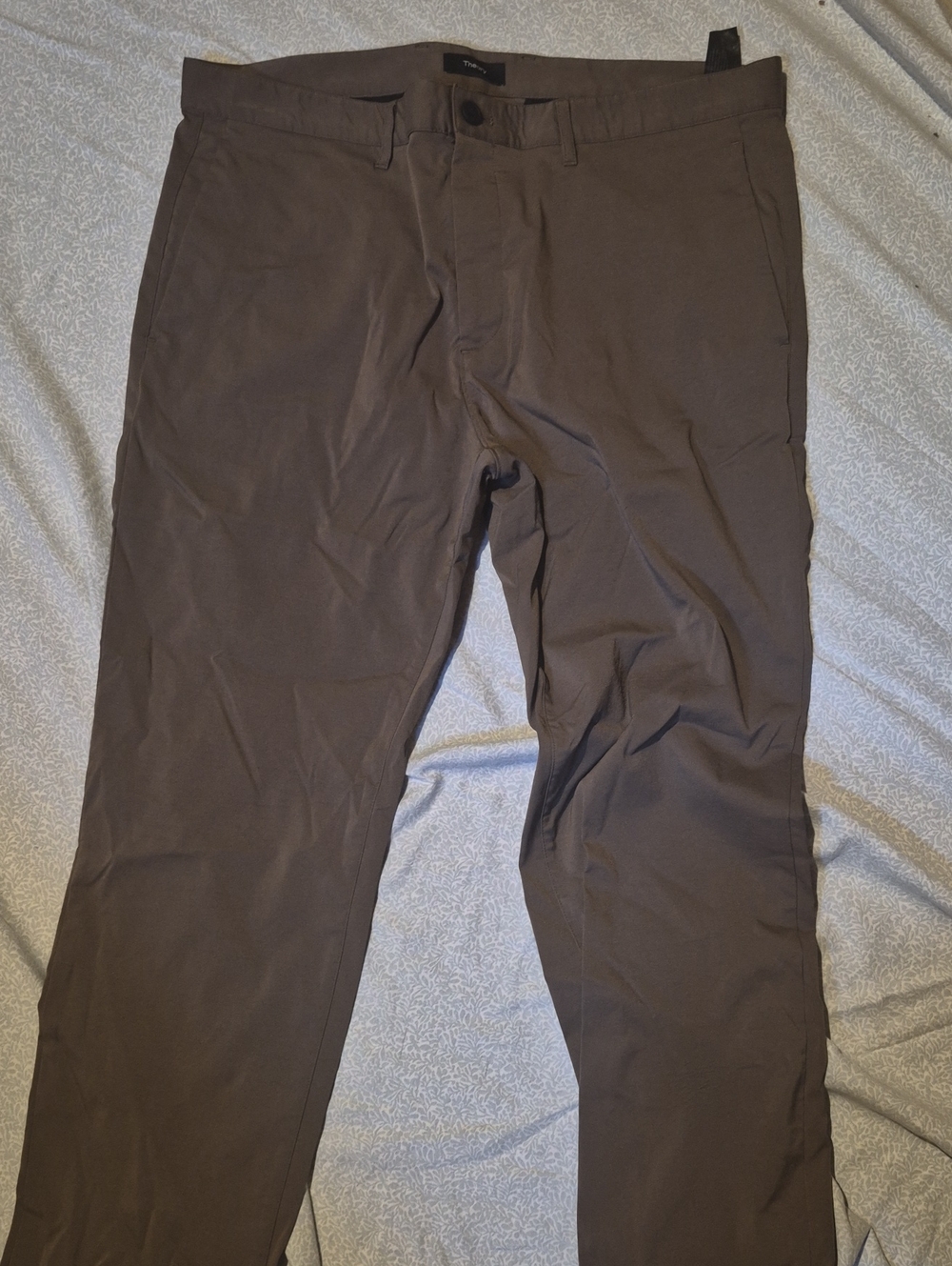 Theory Men's Dark Brown Stretch Chinos